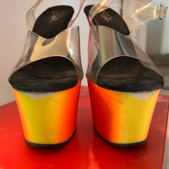 Pleaser Rainbow Heels - Picture 5 of 15
